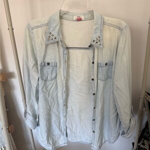 Lei studded denim top